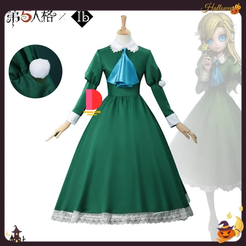 

Identity V Mary Cosplay Costume Game Role Paying Cute Beautiful Green Dress for Women Adult Comic Con Halloween Party Suit
