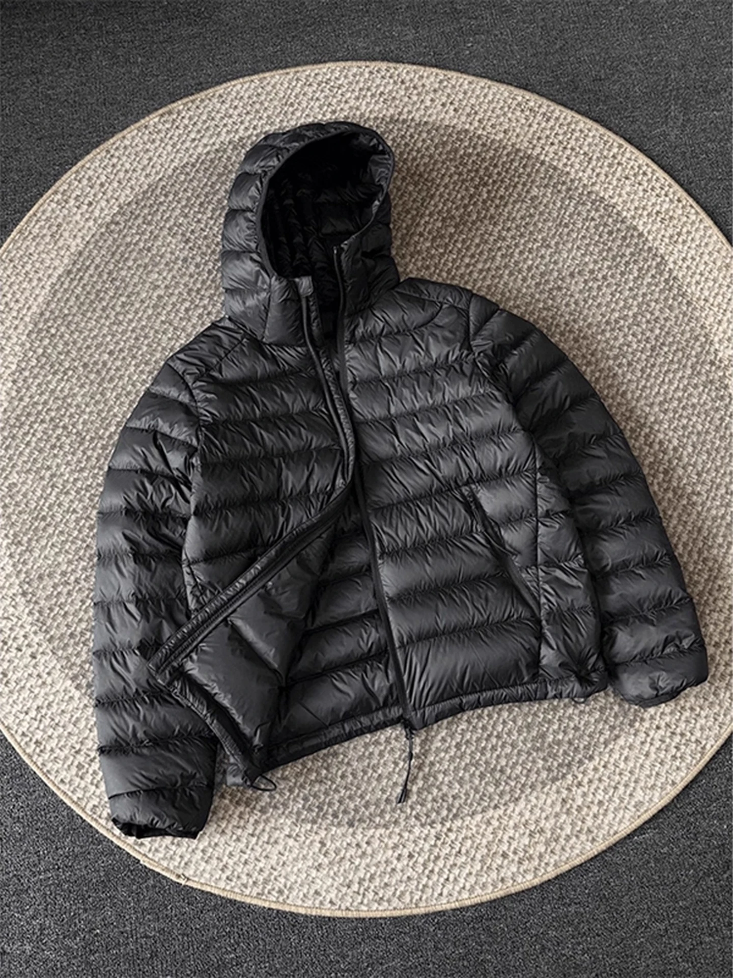 

Bla Lightweight White Du down Jaet с капюшоном Мужская зимняя уличная теплая внутренняя трубка Slim Fit из нейлоновой ткани Обычный све