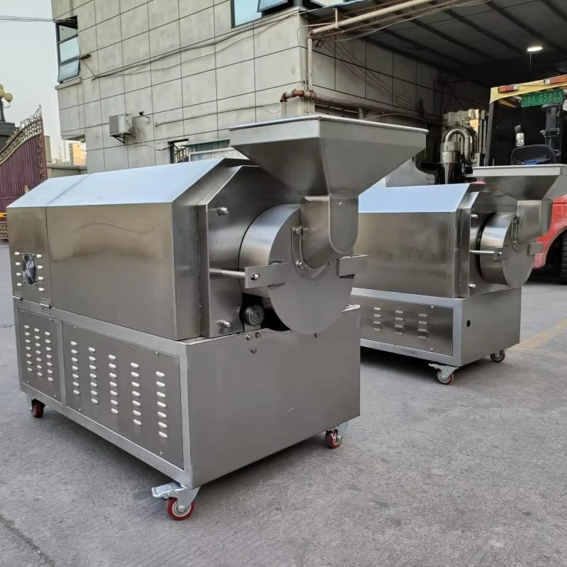 Customized Commercial High Output Gas Peanut Roaster Pistachio Nuts Hazelnut Roasting Oven Electromagnetic Nut Roasting Machine