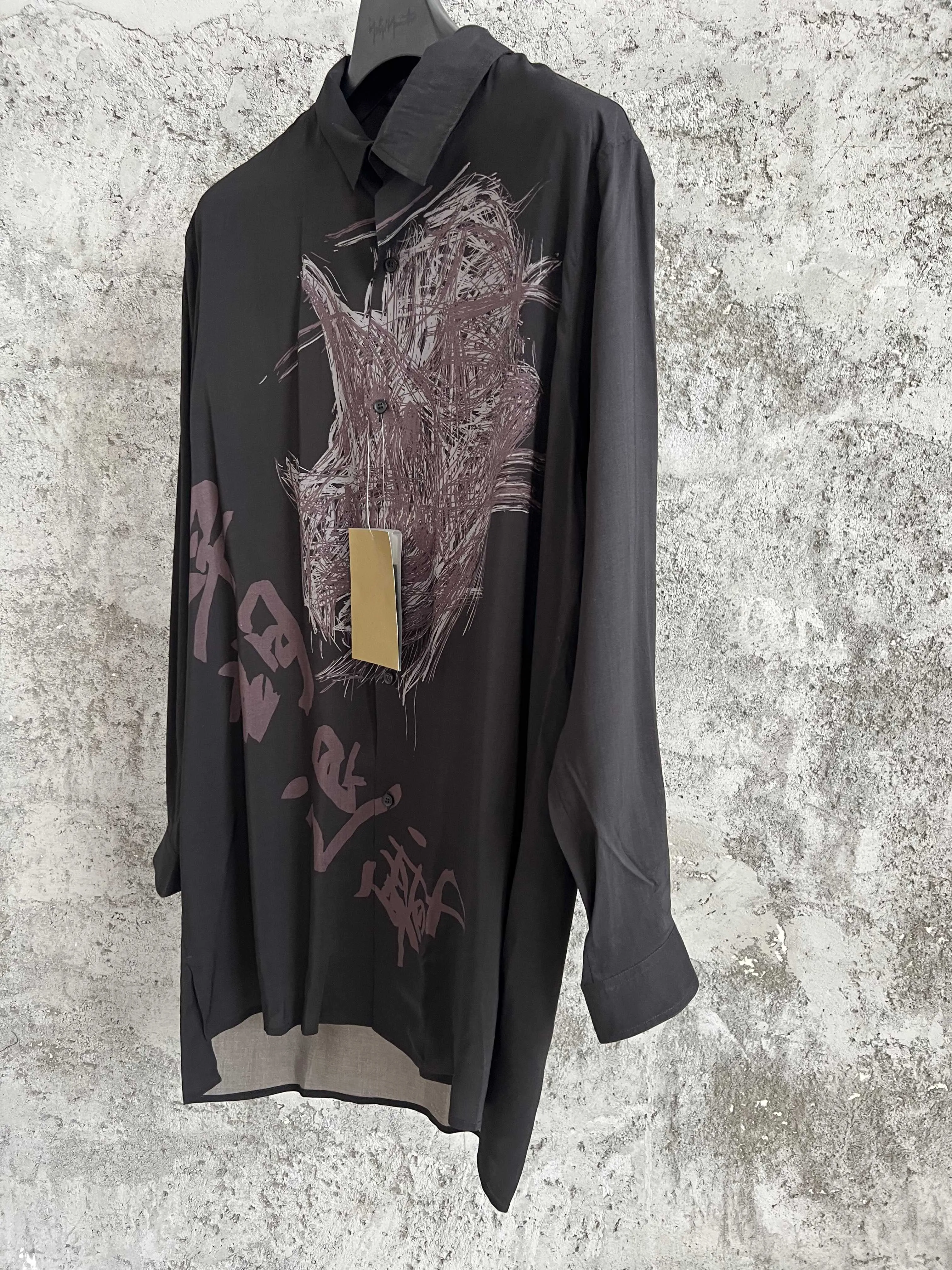 Early retirement print loose Aoyama limited edition shirt