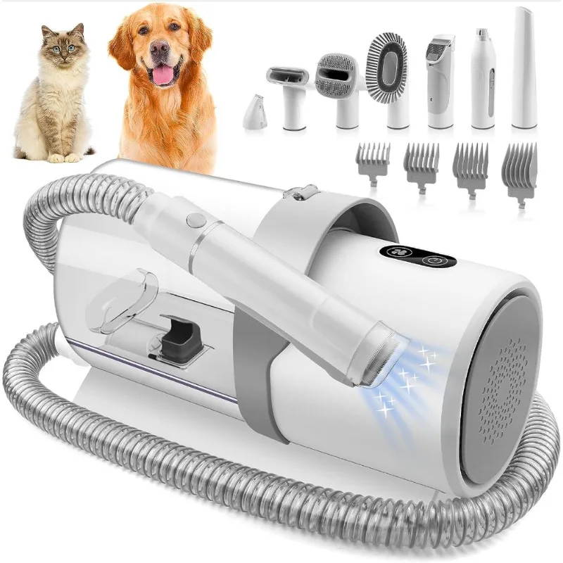 Cat Dog Comb Shaving Hair Suction Hair Electromechanical Clipper Set Pet Cleaning Grooming Trimmer Vacuum Cleaner