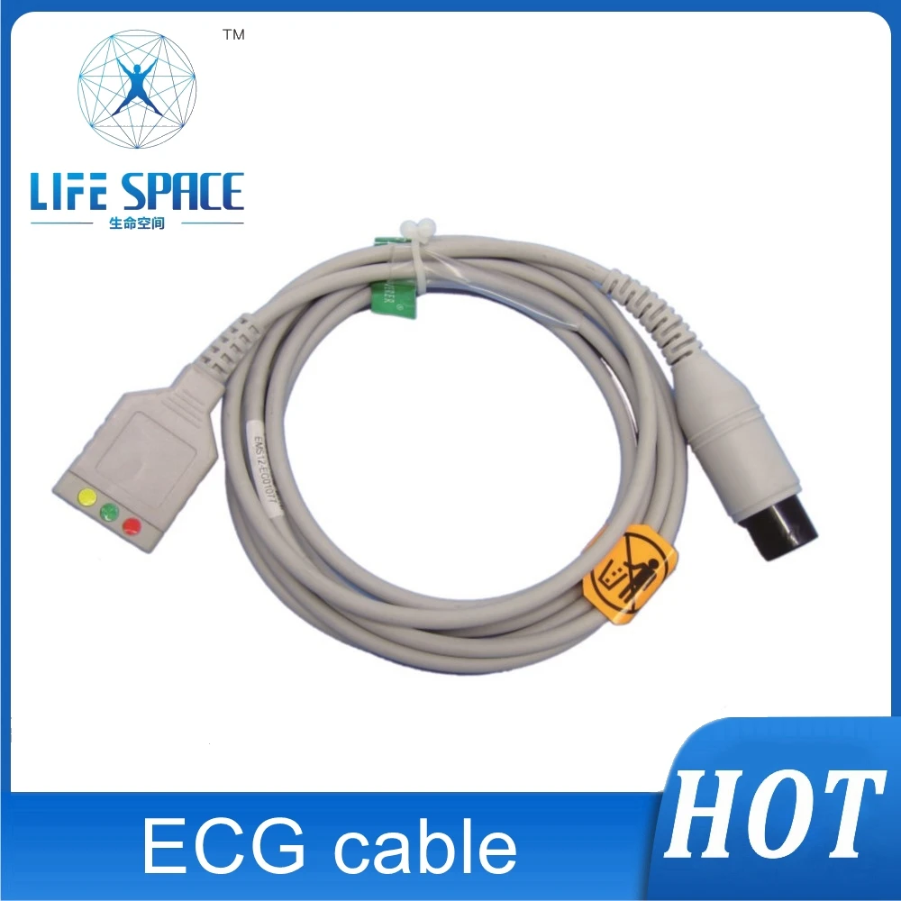 ET-211 patient monitor of ECG trunk CABLE,3leads 5leads for mindray*s MEC1000/2000,PM7000/8000/9000;