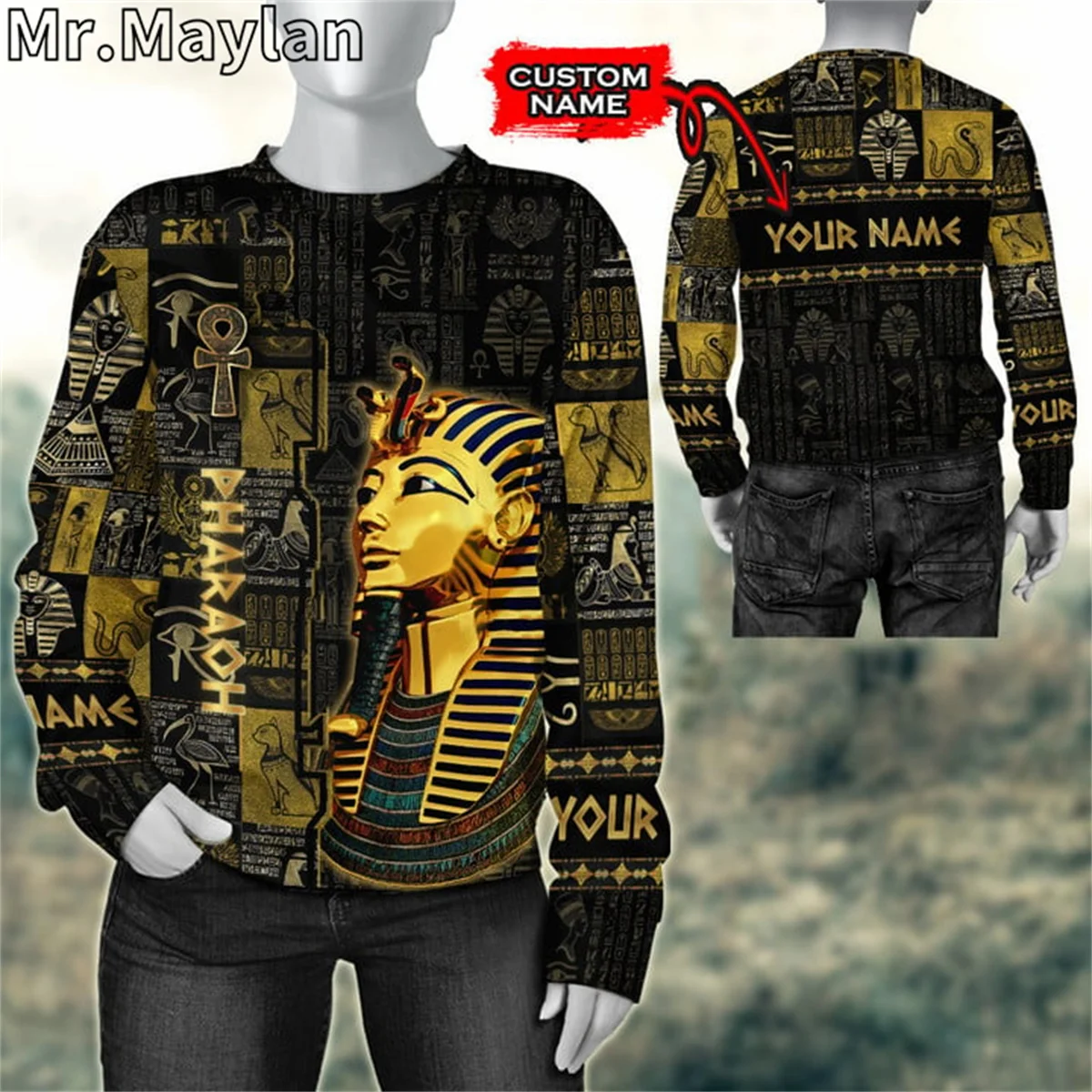 PHARAOH OF EGYPT EMPIRE ART CUSTOMIZED 3D Printed Unisex Hoodie Men Sweatshirt Streetwear Zip Pullover Casual Jacket Tracksuits