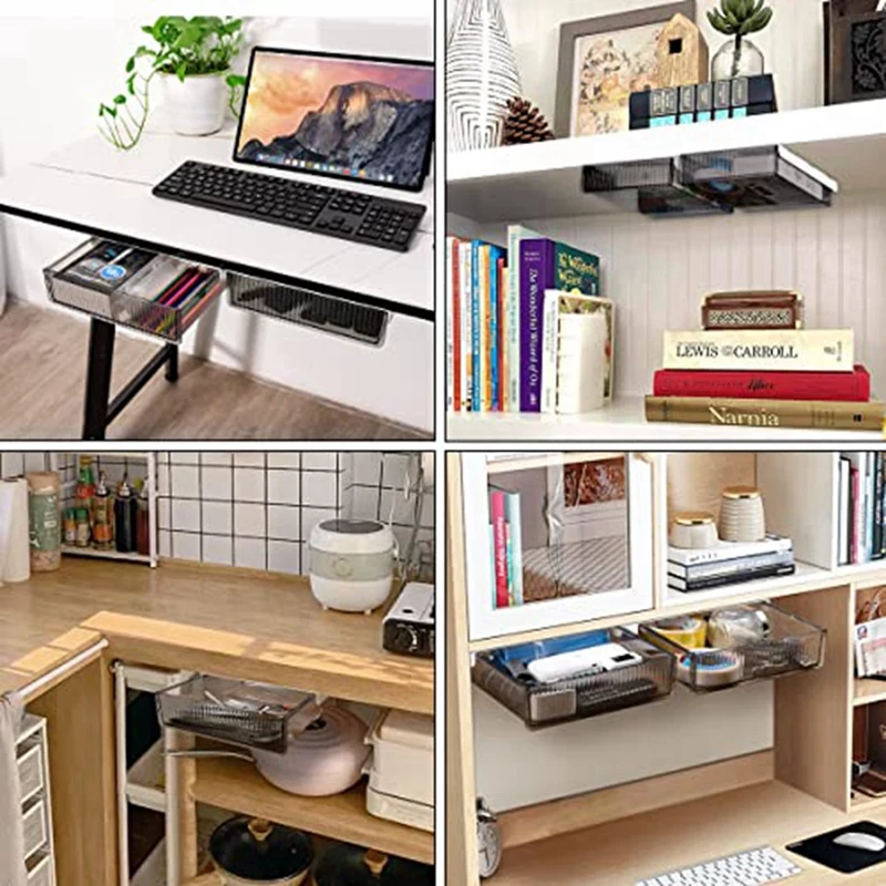 デスク用,オフィス,家庭,学校用のテーブル,2パック用の粘着引き出し