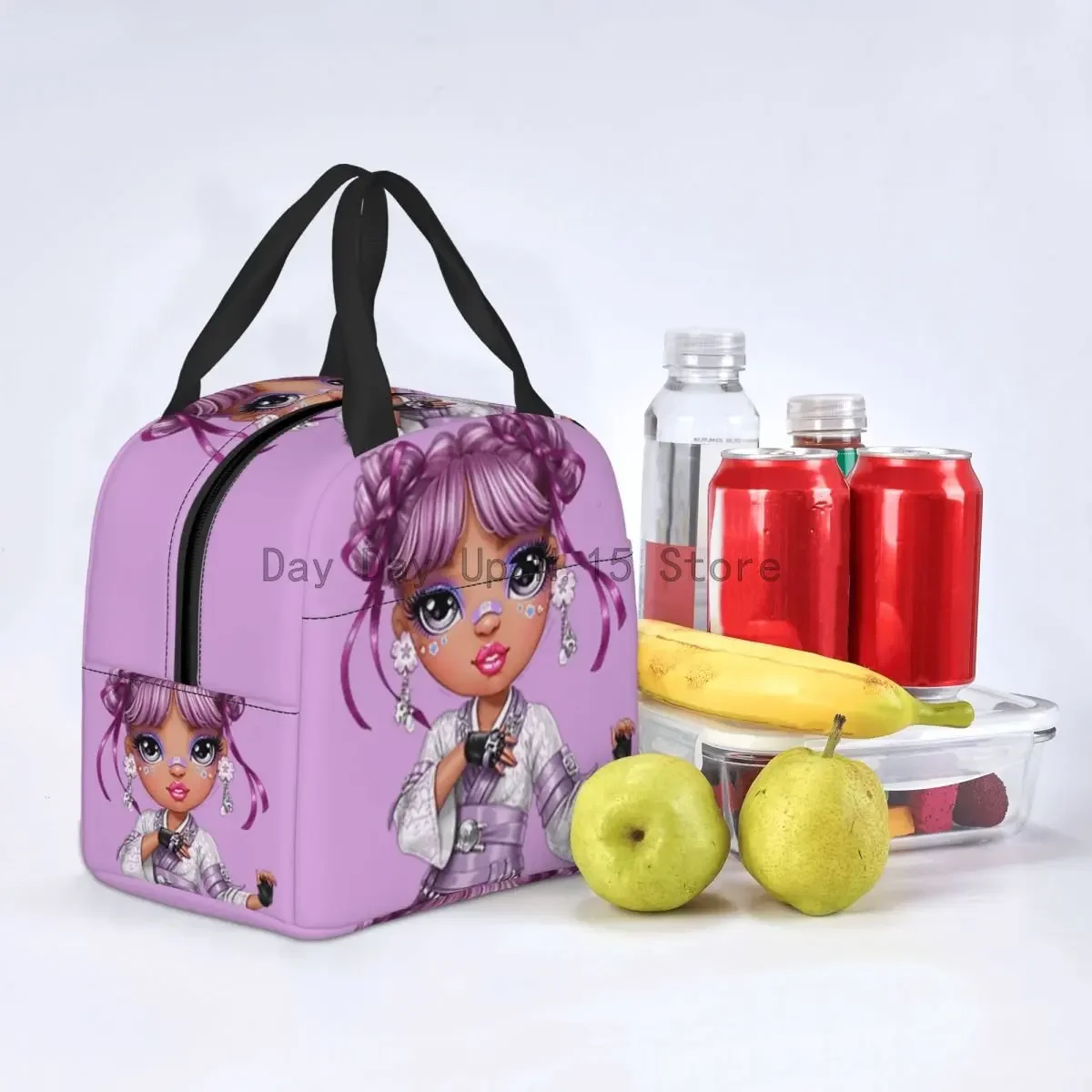 Rainbow High Lila Yamamoto Portable Lunch Box Multifunction Thermal Cooler Food Insulated Lunch Bag School Children Student