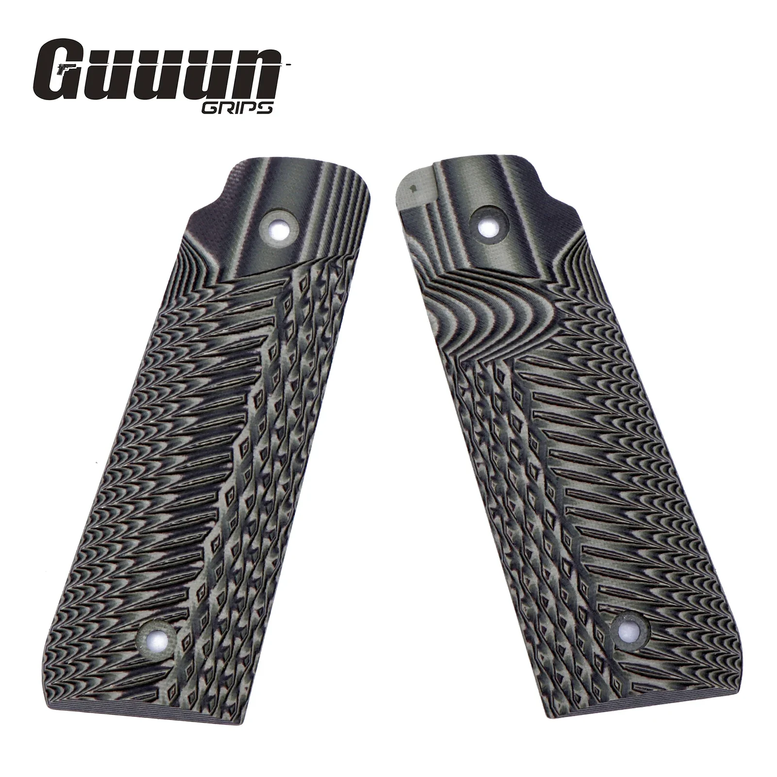 Custom G10 Grips For Ruger Mark IV 22/45 Lite  Fits Ruger 22 45 Lite Generation 4, Eagle Wings Diamond Texture NOT for Gen 3