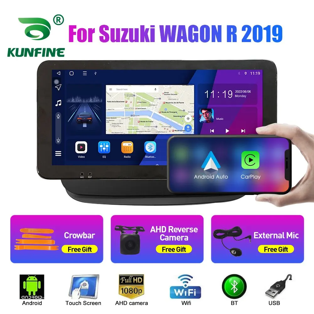 2Din Android Car Radio For Suzuki WAGON R 2019 Multimedia Video Player GPS Navigation Stereo Audio Head Unit Carplay 4G Wifi BT
