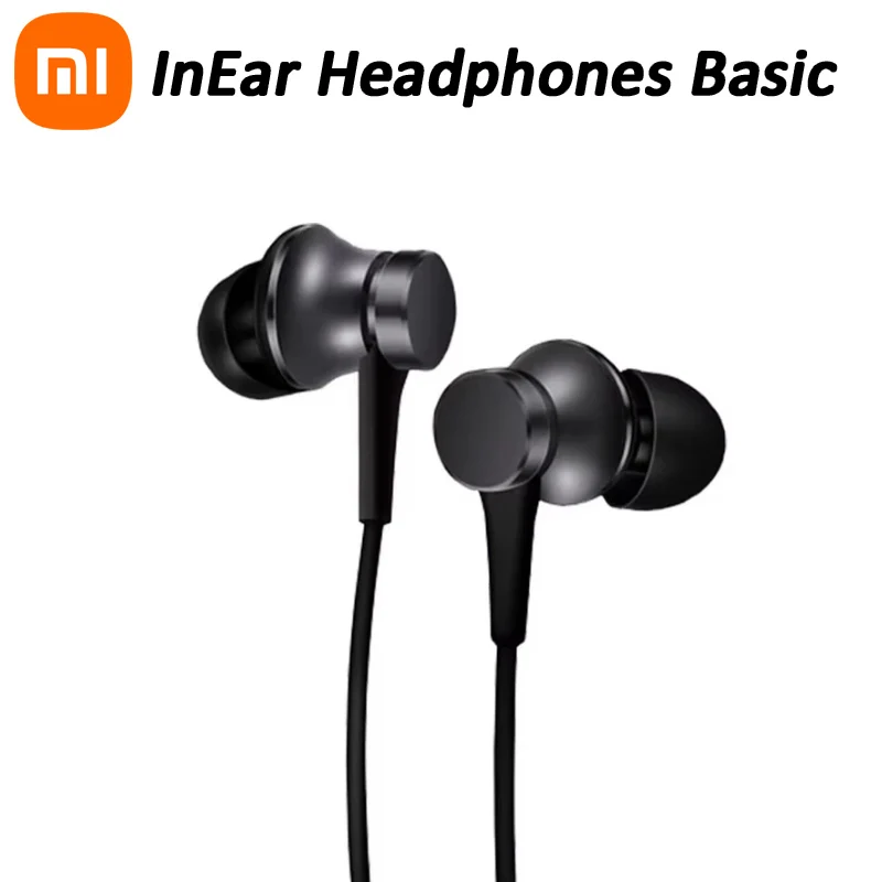 

Original Xiaomi InEar Headphones Basic Stereo Eaphone with Mic Earbud Headset for iPhone 8 7 Plus Samsung PC Portable Earphone