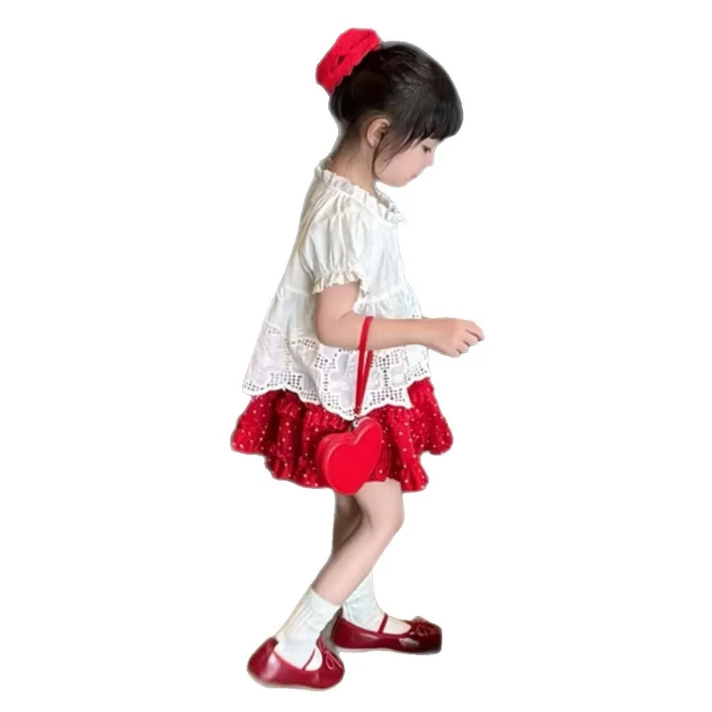 2026 Summer Girls Vest 2Pcs Outfit, Korean Style Thin Sleeveless Bow Top & Skort Set for Middle  Big Kids for 100-150cm