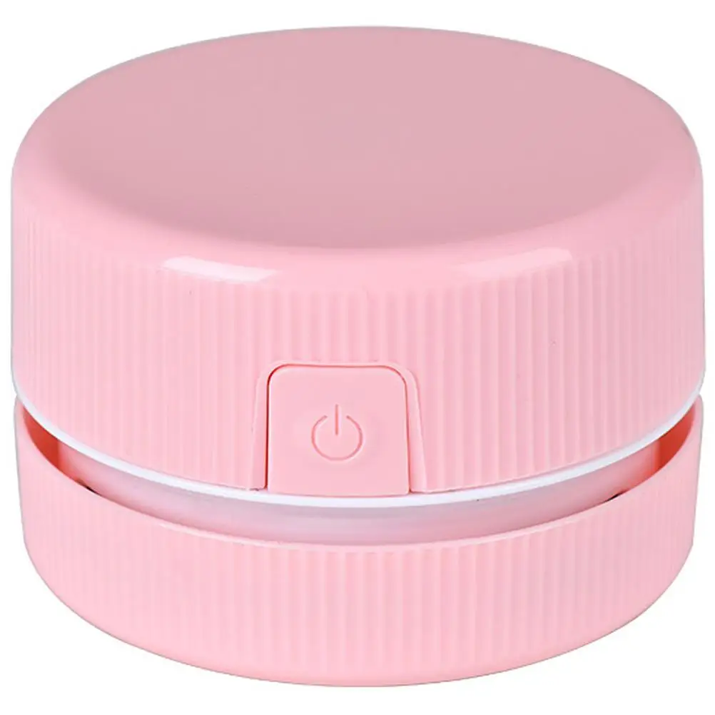

Mini Vacuum Cleaner Pink Table Collector Desktop Small Compact Colored Nylon Sweeper