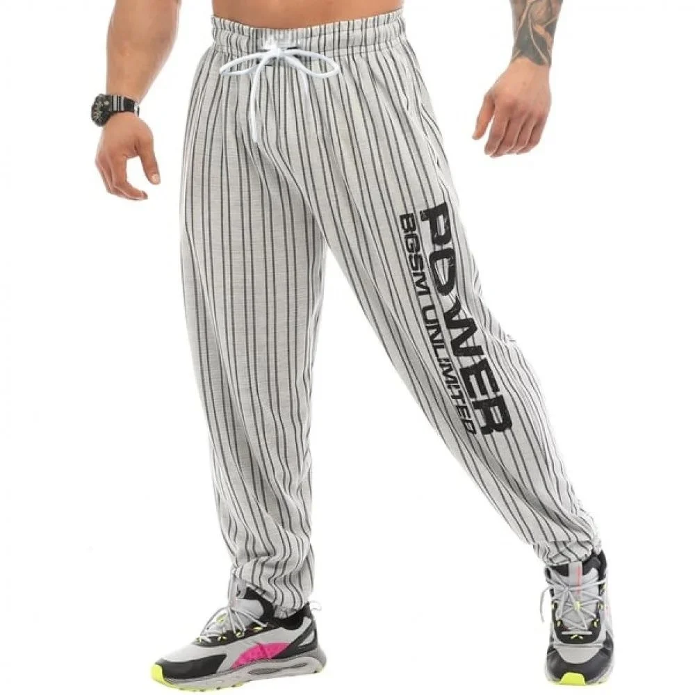 Y2K Sport Schnelltrocknende Hose Unisex Sommer Vertikal Gestreift Buchstabengrafik-Druck Lose Jogginghose Streetwear Fitness Lange Hose – Detail 3