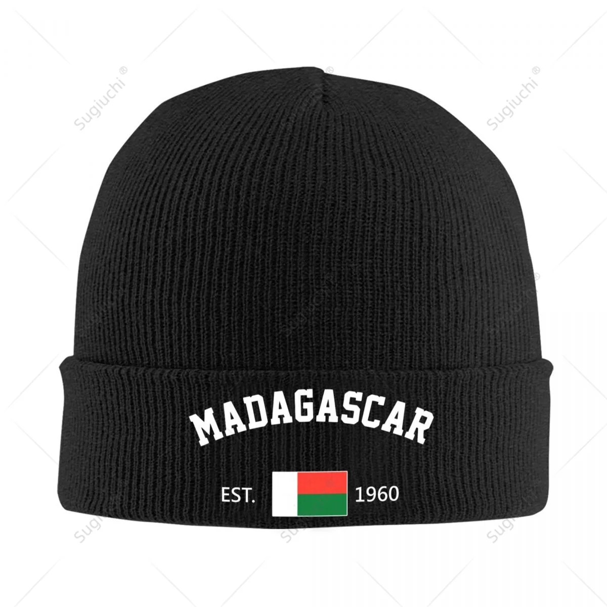 

Knitted Hat Unisex Madagascar EST.1960 Independence Day For Men Women Boys Winter Autumn Beanie Cap Warm Bonnet