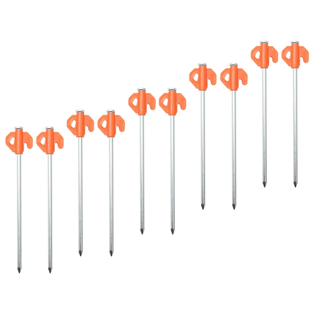 

10 Pcs Tent Pegs Camping Stakes Sturdy Grounding Windproof Luminous 21x38cm Multipurpose Outdoor Nail