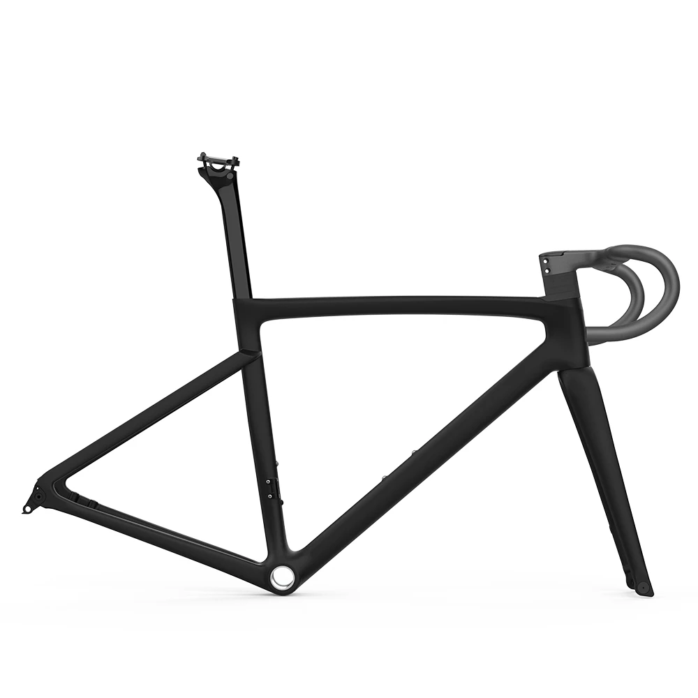 

New 870g Climbing Carbon Road Bike Frame FULL INTERNAL Disc Brake Bicycle Handlebar Stem Included Ultralight Frameset