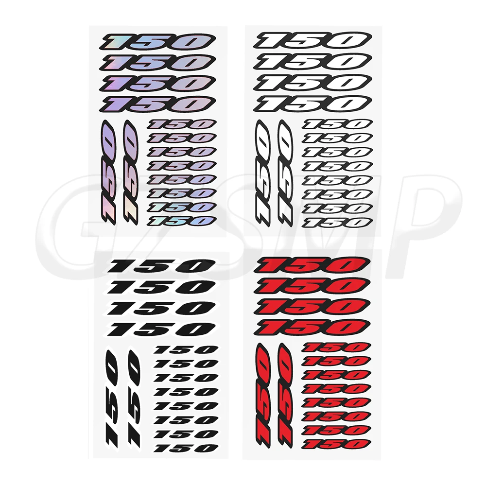 Naklejki na motocykl, na karoserię, kask, boczne osłony zbiornika paliwa, numer 150, pasują do TE150 CRF150R PCX150 GPR 150R GSX150