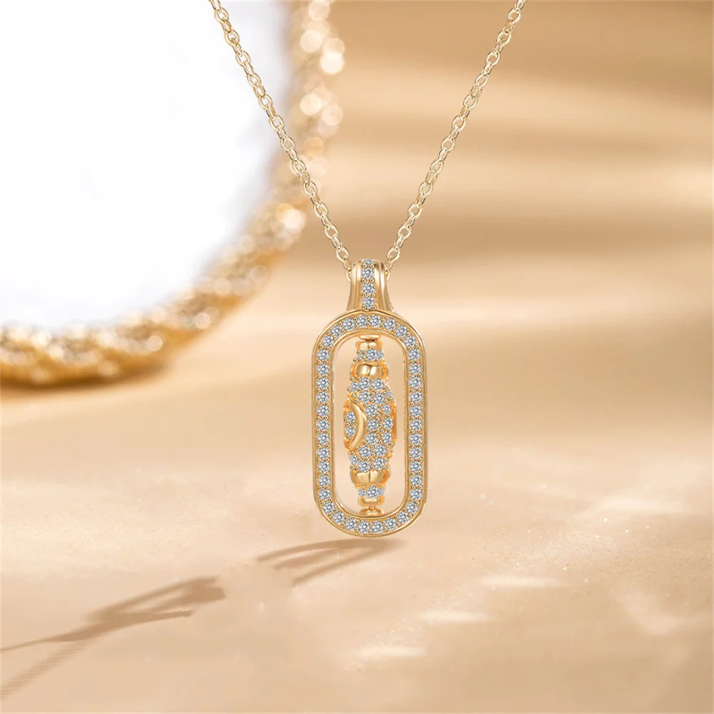 

Ожерелье с подвеской из серебра 925 пробы Ваджра, китайский стиль старых денег, роскошные позолоченные украшения с инкрустацией цирконом