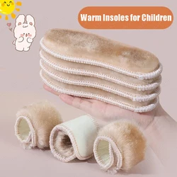 Keep Warm Heated Insoles for Children Feet Warm Insoles for Kids Winter Shoes Sole Imitation Rabbit Thicken Heating Shoe Pads