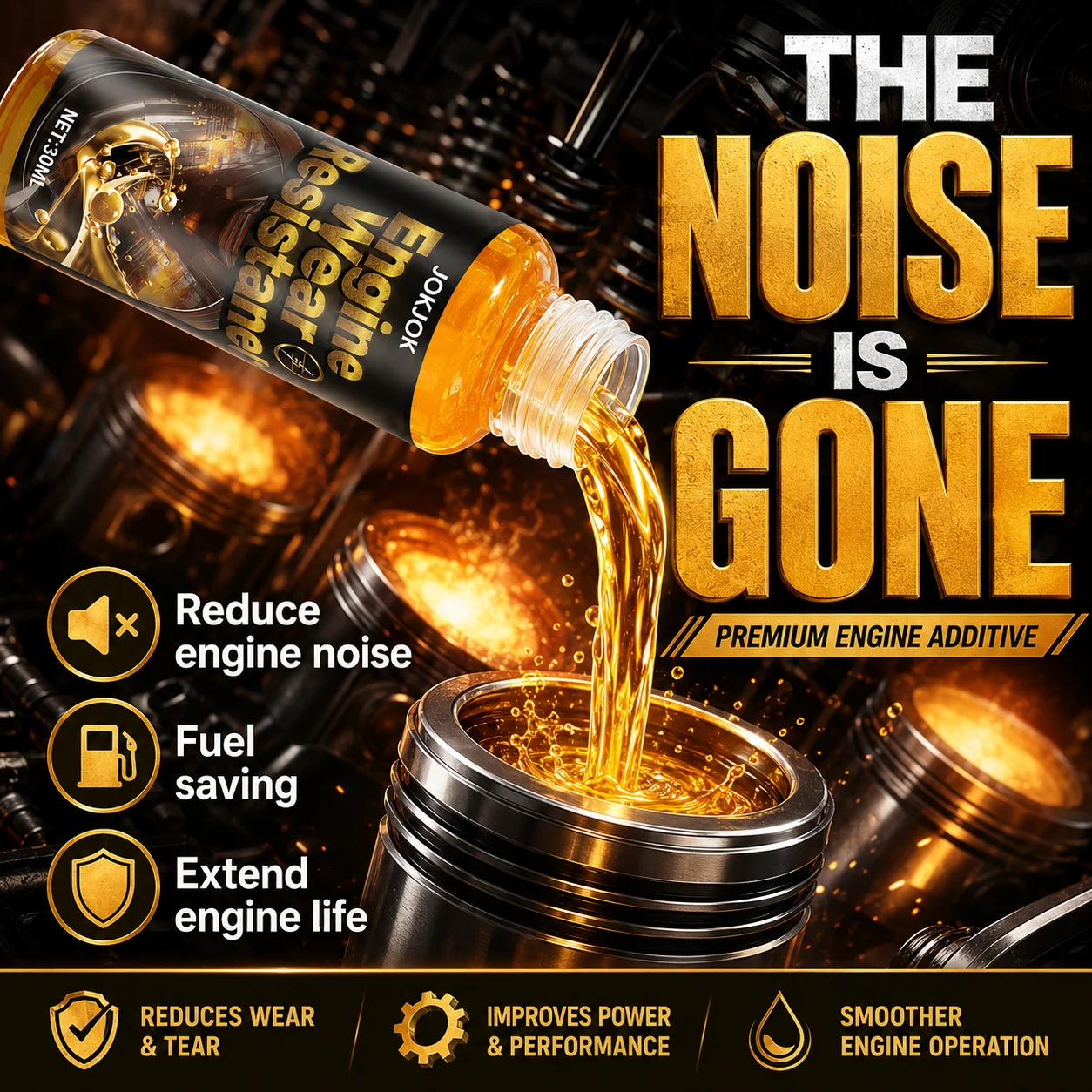 JOKJOK Engine Repair Tool | Durable and effective solution for engine vibration, power loss, and other issues | Compatible with