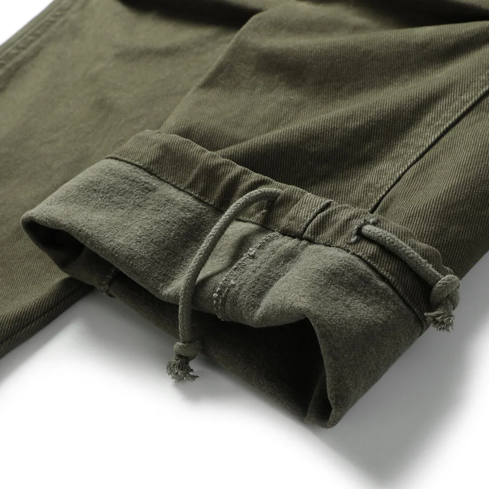 กางเกงคาร์โก้ลำลองผ้าฝ้ายคุณภาพดีสำหรับฤดูใบไม้ร่วงและฤดูหนาวทรงหลวมสไตล์ญี่ปุ่นแฟชั่นสตรีทแวร์ขากว้างทรงแบ็กกี้