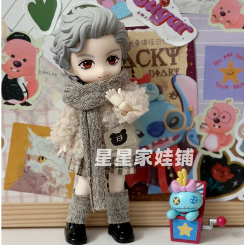 Astarion Cosplay Doll Ob11 Size 1/12 Bjd Hair Clothes Faceplates Anime Game Cosplay Toy