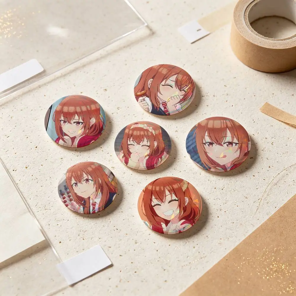 Iroha Kohinata Anime Figure Badges 25 32 44 58 75 Mm Round Cosplay Pin Bag Decor Fans Collect Friends Gifts Brooch Souvenir