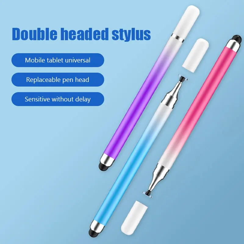 2 in 1 Mobile Phone Stylus Pen For Cellphone Tablet Capacitive Touch Pencil For iPhone Samsung Android Phone Drawing Screen Pen