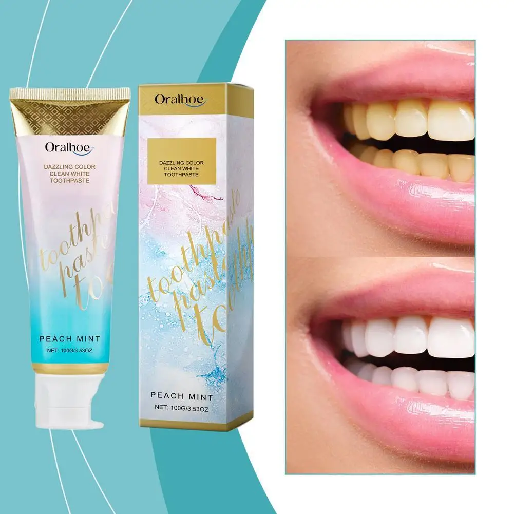 

100g Whitening Toothpaste Dental Stains Removing Prevent Bad Breath Oral Cleaning Refreshing Reduces Plaque Toothpaste