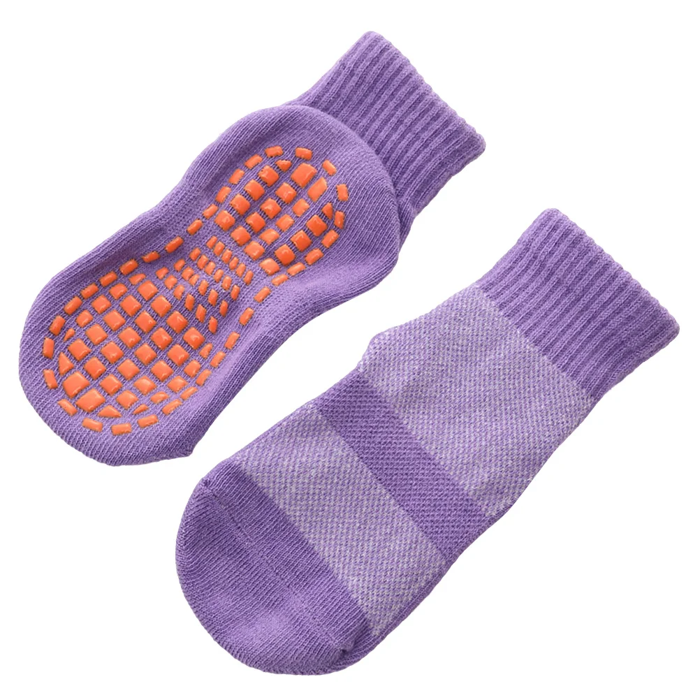 

3Pairs Non-Slip Floor Socks Kids Warm Cotton Dispensing Sports Socks S Size Lavender Suitable for 1-4 Years Birthday Gift