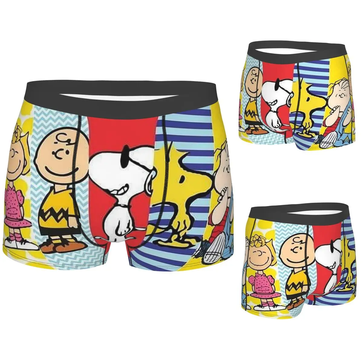 

Трусы-боксеры, шорты Lucy Football Kick Aaugh Snoopy, мужские трусы с героями мультфильмов, удобное нижнее белье для мужчин, подарок бойфренду