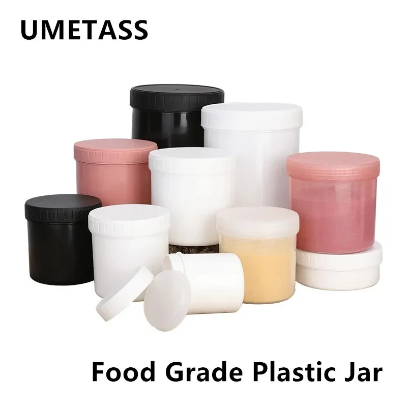 Puste okrągłe plastikowe słoik z pokrywką do kremu żel do włosów Food Grade Storage Container 150ML 200ML 300ml 500ML 1000ML