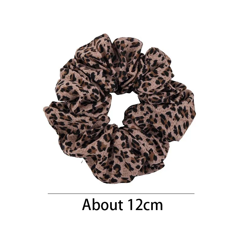 ليوبارد طباعة Scrunchies الشعر التعادل الشعر حبل مرونة عالية مطاطا رباط شعر ذيل حصان حامل أنيقة النساء إكسسوارات الشعر
