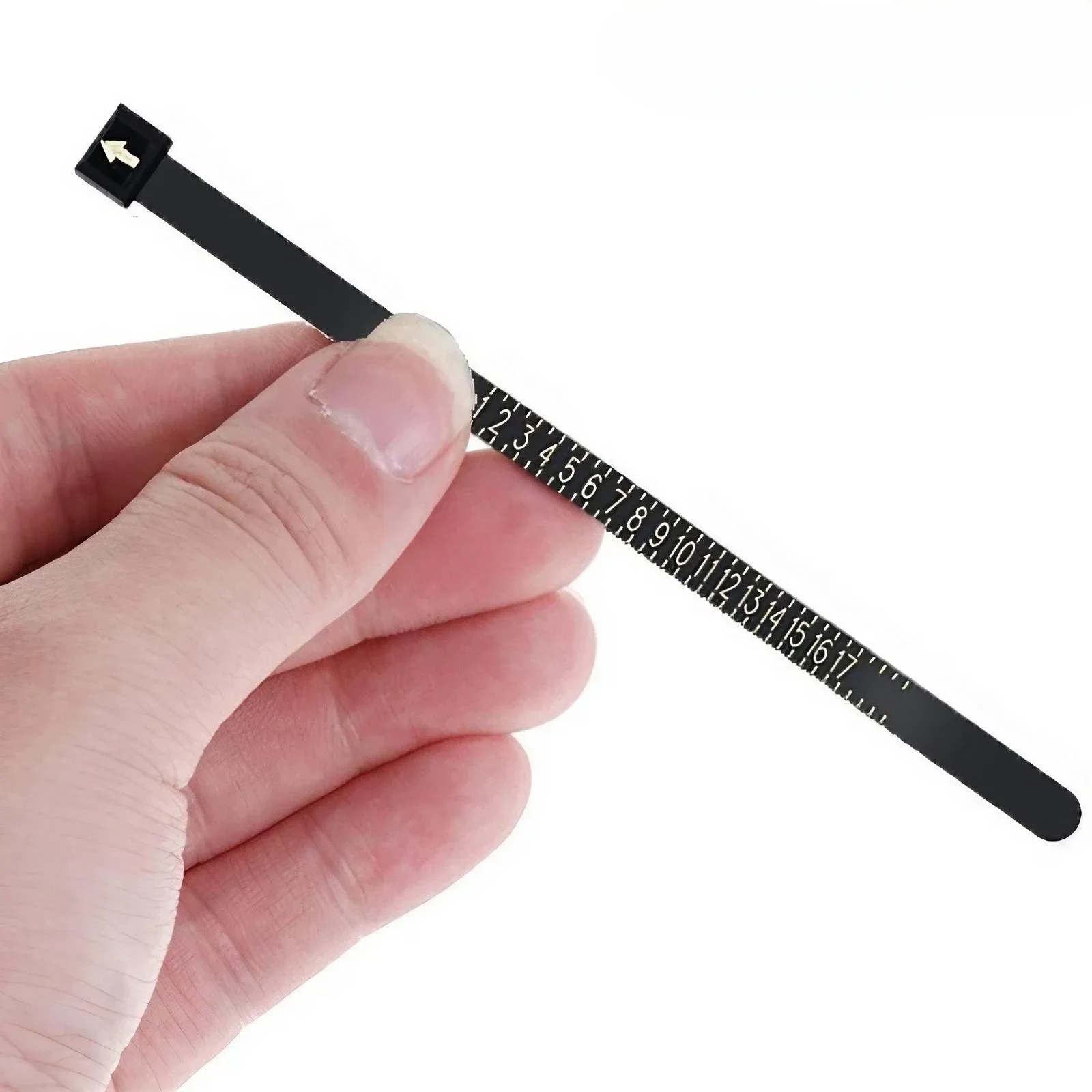 Ring Sizer Tool US EU Size Guide Weiß Schwarz Ehering Finger Gauge für die Schmuckherstellung Messung – Detail 4