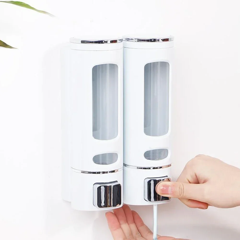 

2 Heads Dispenser Bath Shampoo Dispenser Bathroom Decor Versatile Bathroom Accessory Push-Button Design For Home Bathrooms