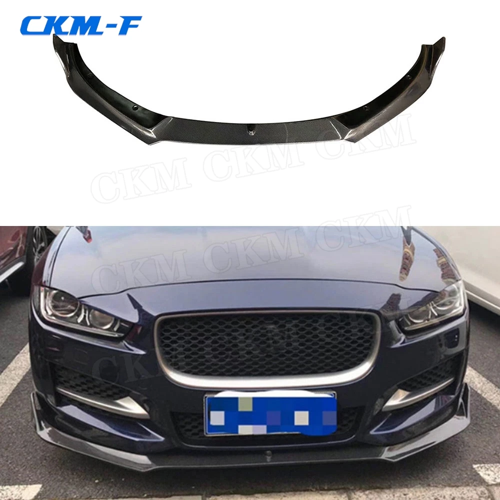 

Carbon Fiber Front Lip Chin Spoiler For Jaguar XE Sedan 4 Door 2015 2016 2017 2018 C Style Head Bumper Lip Cover Trim