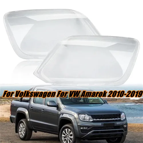 Imagen 1 del producto Cubierta de lente de faros delanteros, carcasa de cubierta de faro para VW Amarok 2010-2019, lámpara de faro de coche, carcasa transparente