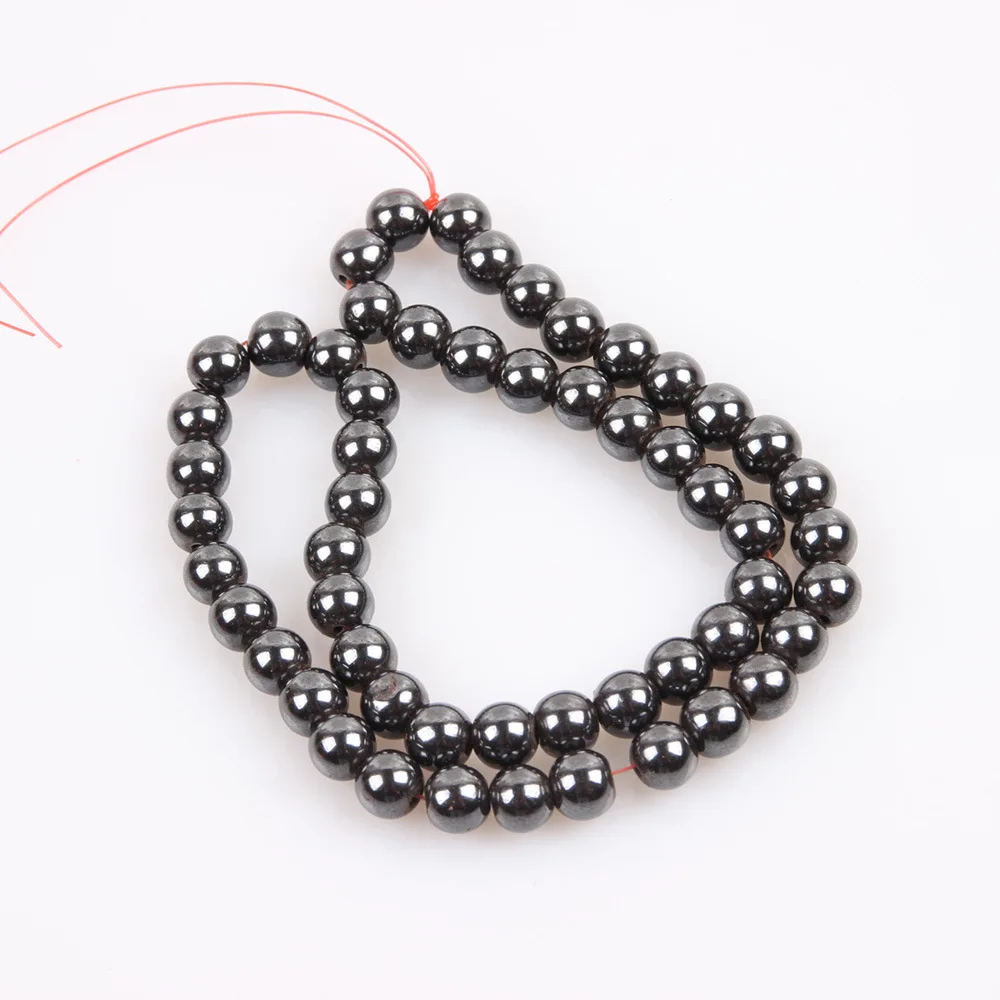 Magnetic and Non-magnetic Hematite Round Loose Beads for Jewelry Making DIY Bracelet Necklace Earrings Hematite Accessories