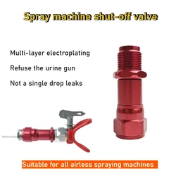 Aluminum Alloy Spraying Machine Shut-off Valve Airless Spray Gun Extension Rod Leak Proof One-way Throttling Universal