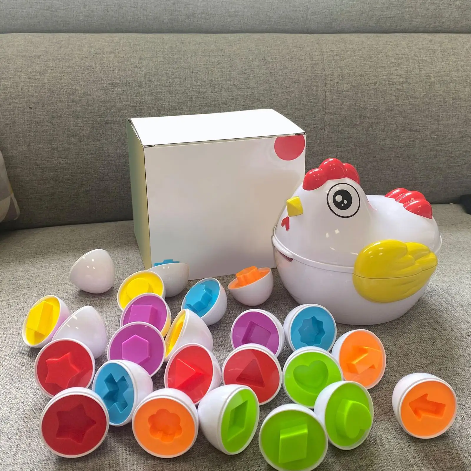 

12 одинаковых игрушек для курицы, парные яйца, сортировка стеблей, игрушка для курицы, игрушки для малышей, сенсорная игрушка, игра-головоломка, 18 месяцев + дети