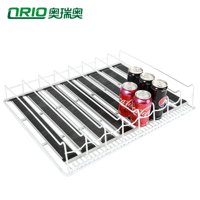 Supermarket Refrigerator Beverage Display Rack, Store Drink Bottle Glides, Smart Display Shelf Freezer Gravity Feed Roller Shelf