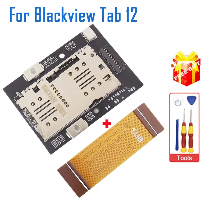 

New Original Blackview TAB 12 SIM Card Slot Holder Board With SIM SIM card Holder Transfer FPC Accessories For Blackview Tab 12