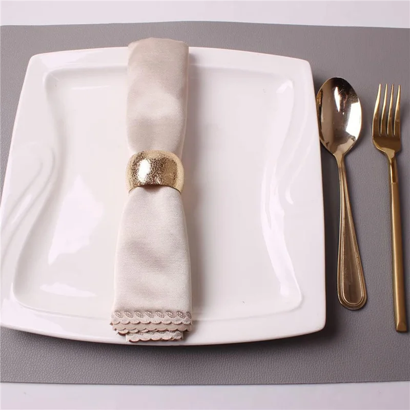 

AFOURT-12Pcs Gold Metal Napkin Rings, Elegant Wedding Napkin Holder Rings, Perfect For Table Decor Celebrations Parties