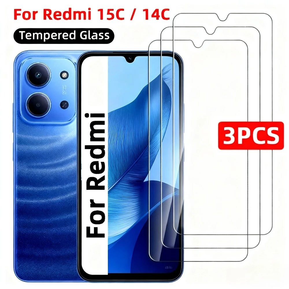 

3 шт. ультра прозрачное закаленное стекло для Redmi 15C 15 14C 13C 12C 10A Защитная пленка для экрана Redmi Note 14 5G 13 12 11 Pro 14S 12S 11S