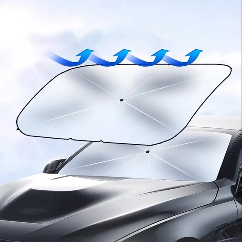 For Tesla model 3 model S model X model Y Car windshield Sunshade Umbrella Protector Parasol Foldable Car Sun Shield Accessories