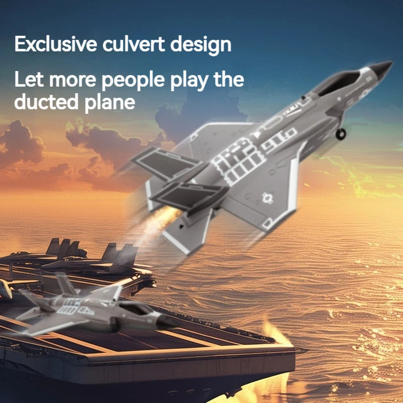 Flying Bearfx9635 Brushless F35 التحكم عن بعد Rc هواية نموذج طائرة-جناح ثابت لعبة مقاتلة حقيقية محاكاة 4-قناة التحكم