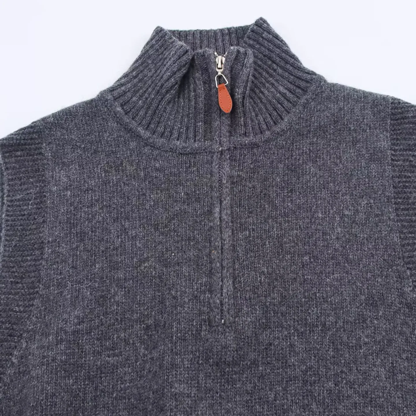 Fashionable Knitted Sweater Vest Women's Autumn 2026 Half Zipper Overhead Style No Chest Pad Regular Length Outerwear