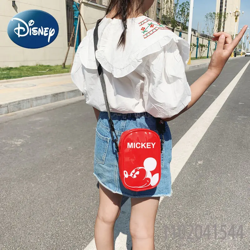 Bolso de hombro de Mickey Mouse para niña, Mini monedero de moda para niño, Mochila pequeña