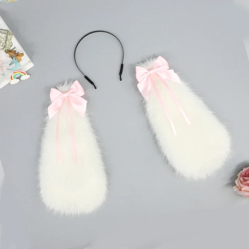 Fascia per orecchie di coniglio fatta a mano Conigli Accessori cosplay per ragazze Orecchie Fursuit Masquerade Cosplay Party Accessori Lolita