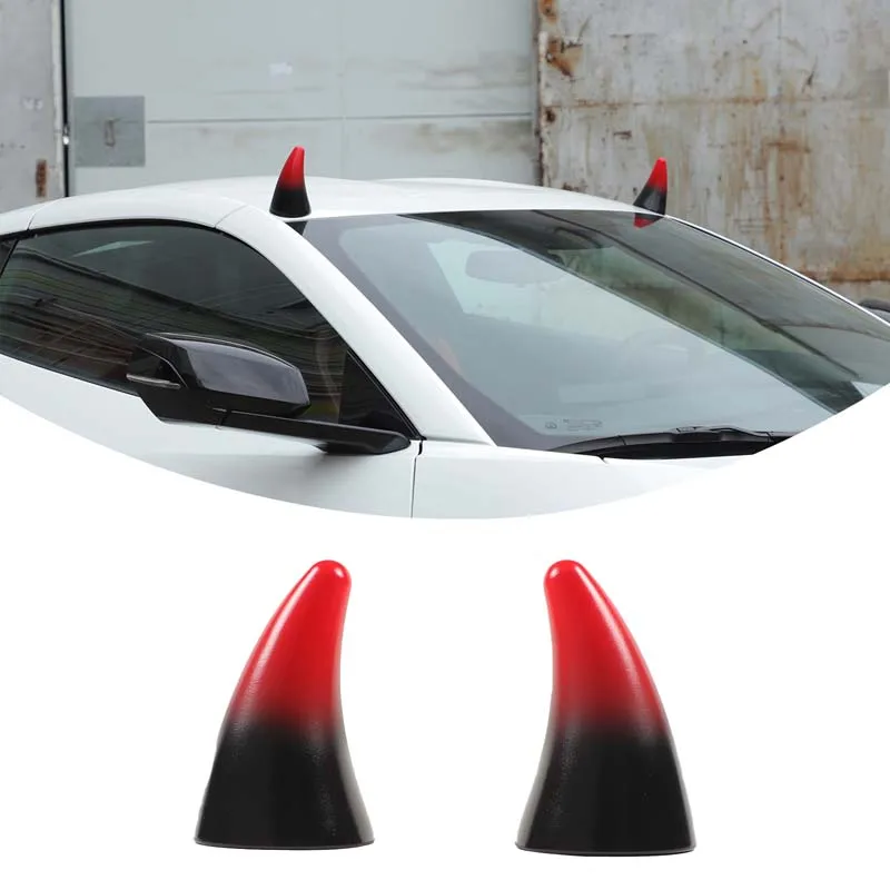 

For Corvette C8 2020-2025 Automotive Car Roof Ox Horn Three-Dimensional Decoration PVC Red and Black Car Accessories