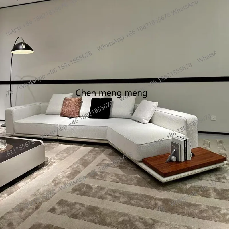 

Horizon cotton and linen fabric sofa large flat floor living room designer Italian minimalist sofa