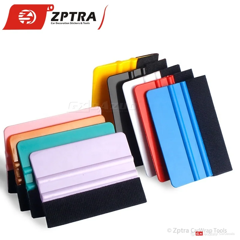 50 Pcs/Lot 4Inch PP Material Custom Logo Sign Tools Car Film Vinyl Squeegees Cleaning Tools Car Wrap Tools